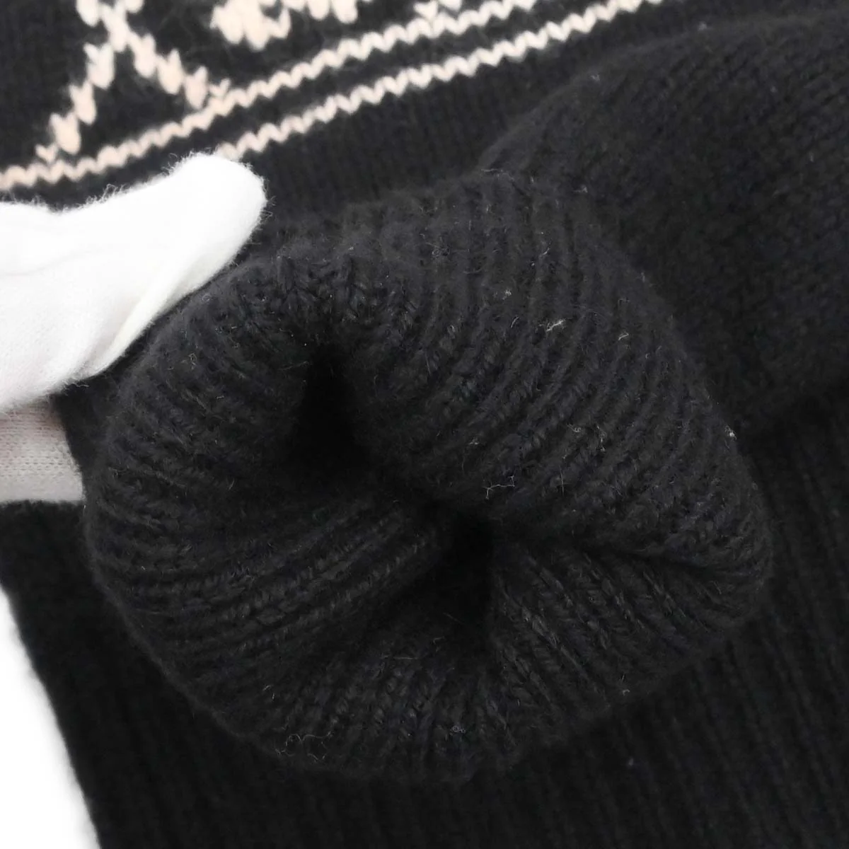 Chanel 1995 Sweater Knit Top Black #38 - Image 10