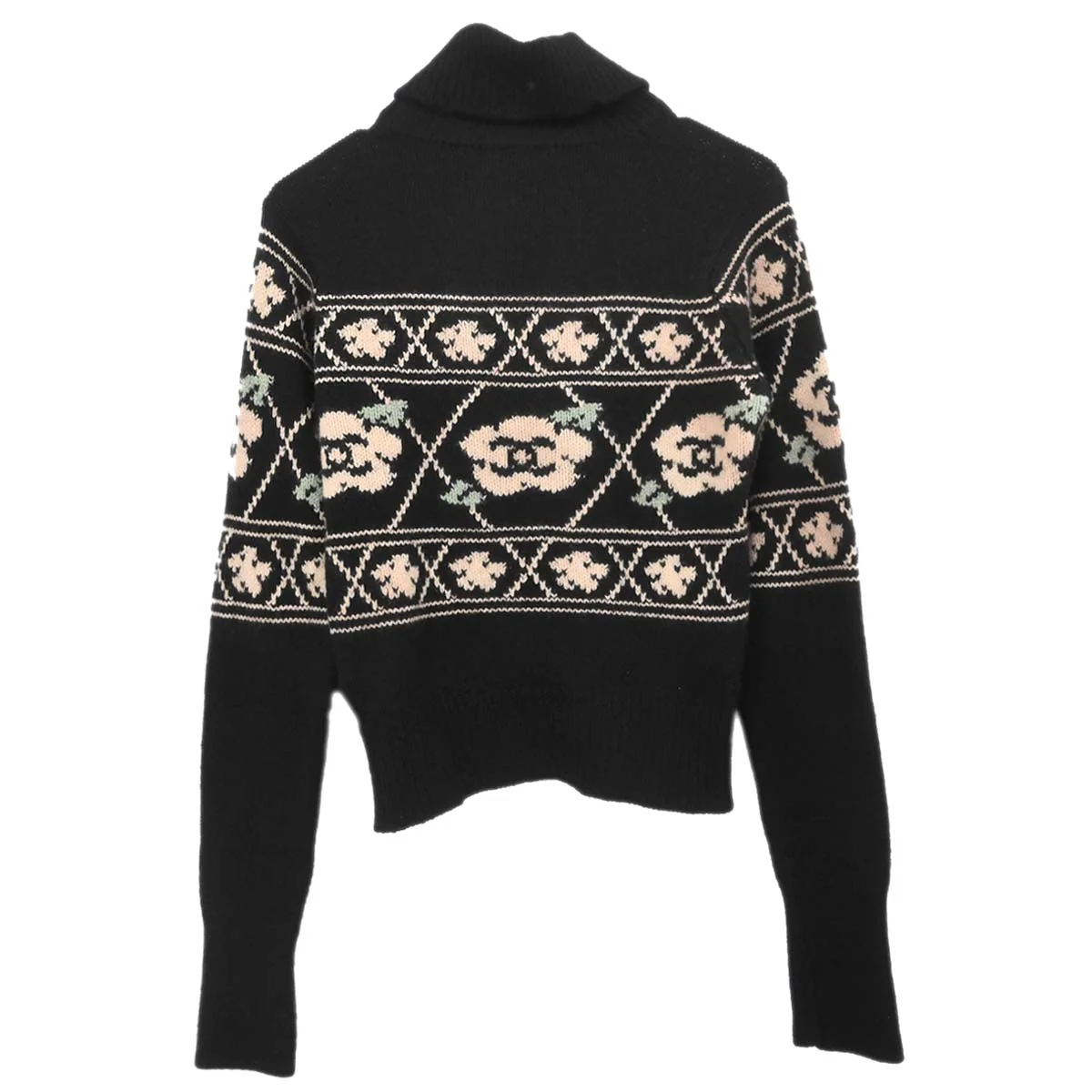 Chanel 1995 Sweater Knit Top Black #38 - Image 2