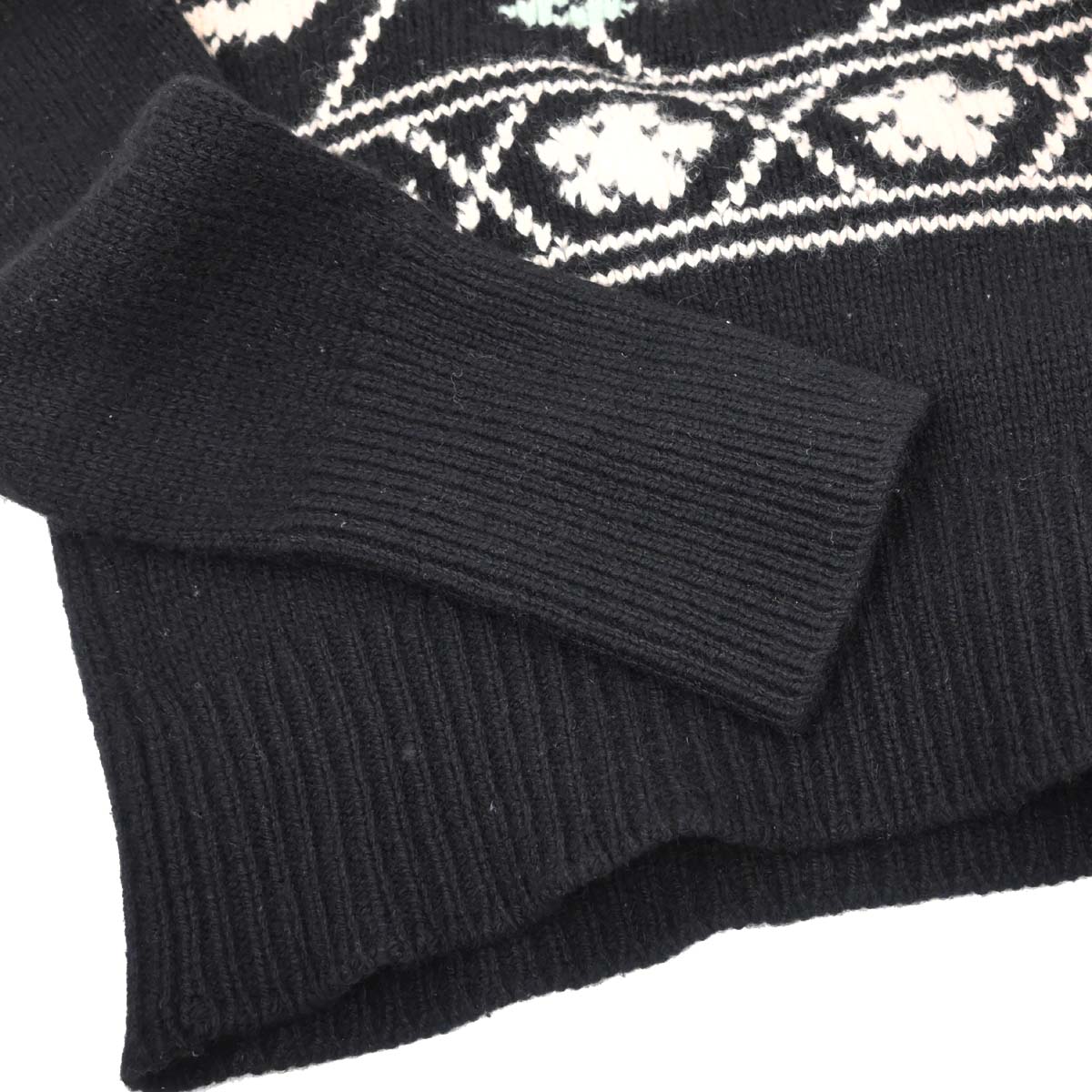 Chanel 1995 Sweater Knit Top Black #38 - Image 4