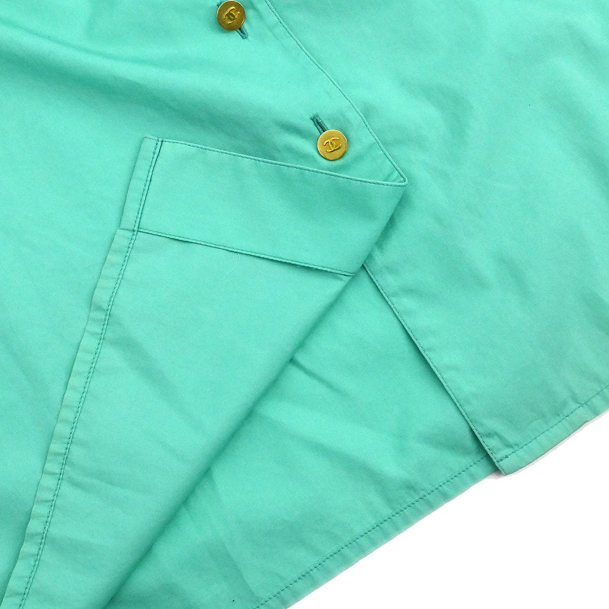 Chanel Blouse Shirt Green #44 - Image 12