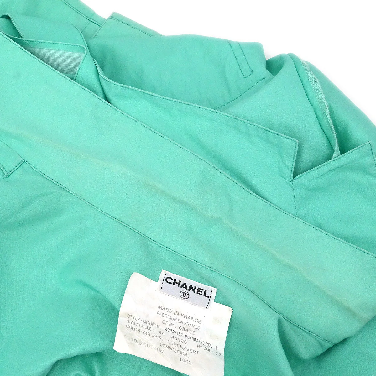 Chanel Blouse Shirt Green #44 - Image 16