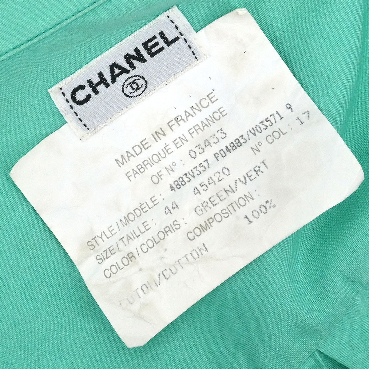 Chanel Blouse Shirt Green #44 - Image 18
