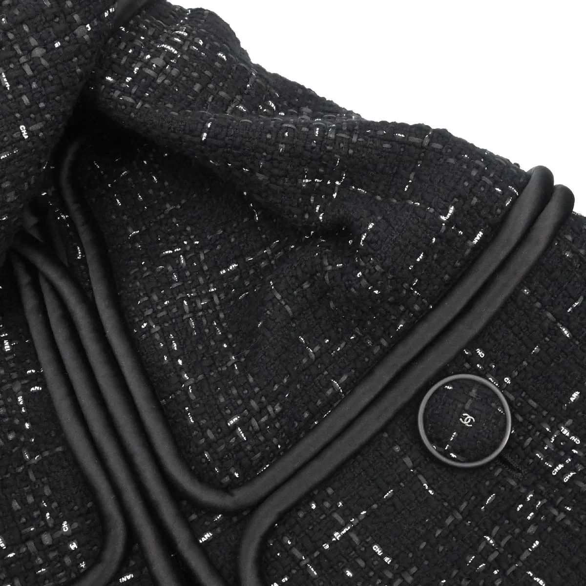 Chanel 2015-2016 Collarless Jacket Black #38 - Image 11