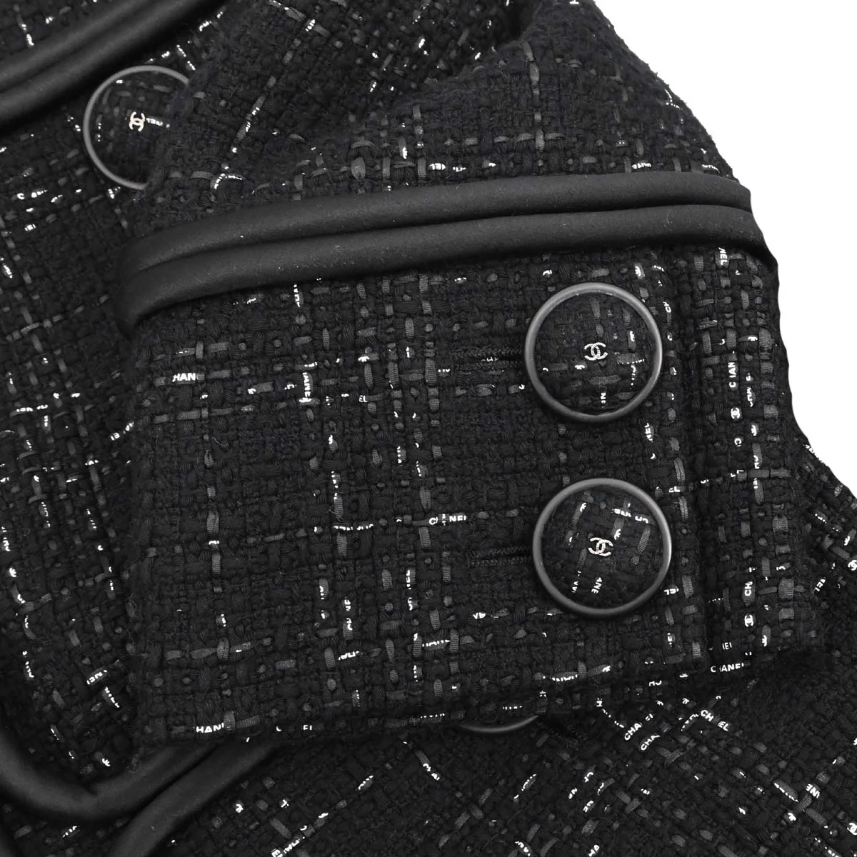 Chanel 2015-2016 Collarless Jacket Black #38 - Image 3
