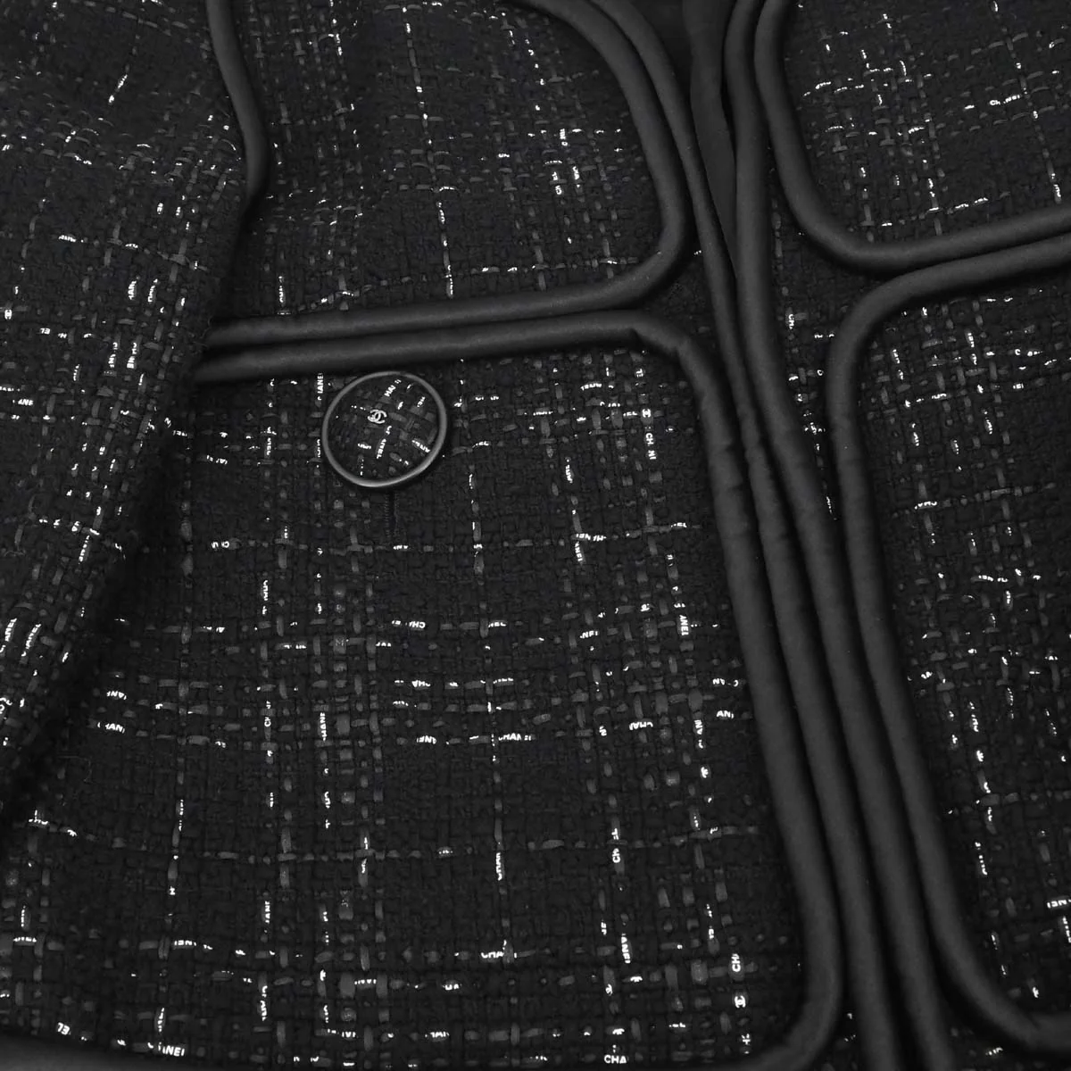 Chanel 2015-2016 Collarless Jacket Black #38 - Image 5