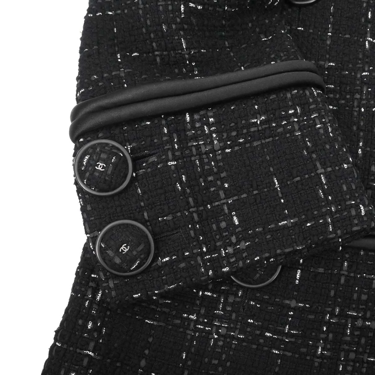 Chanel 2015-2016 Collarless Jacket Black #38 - Image 8