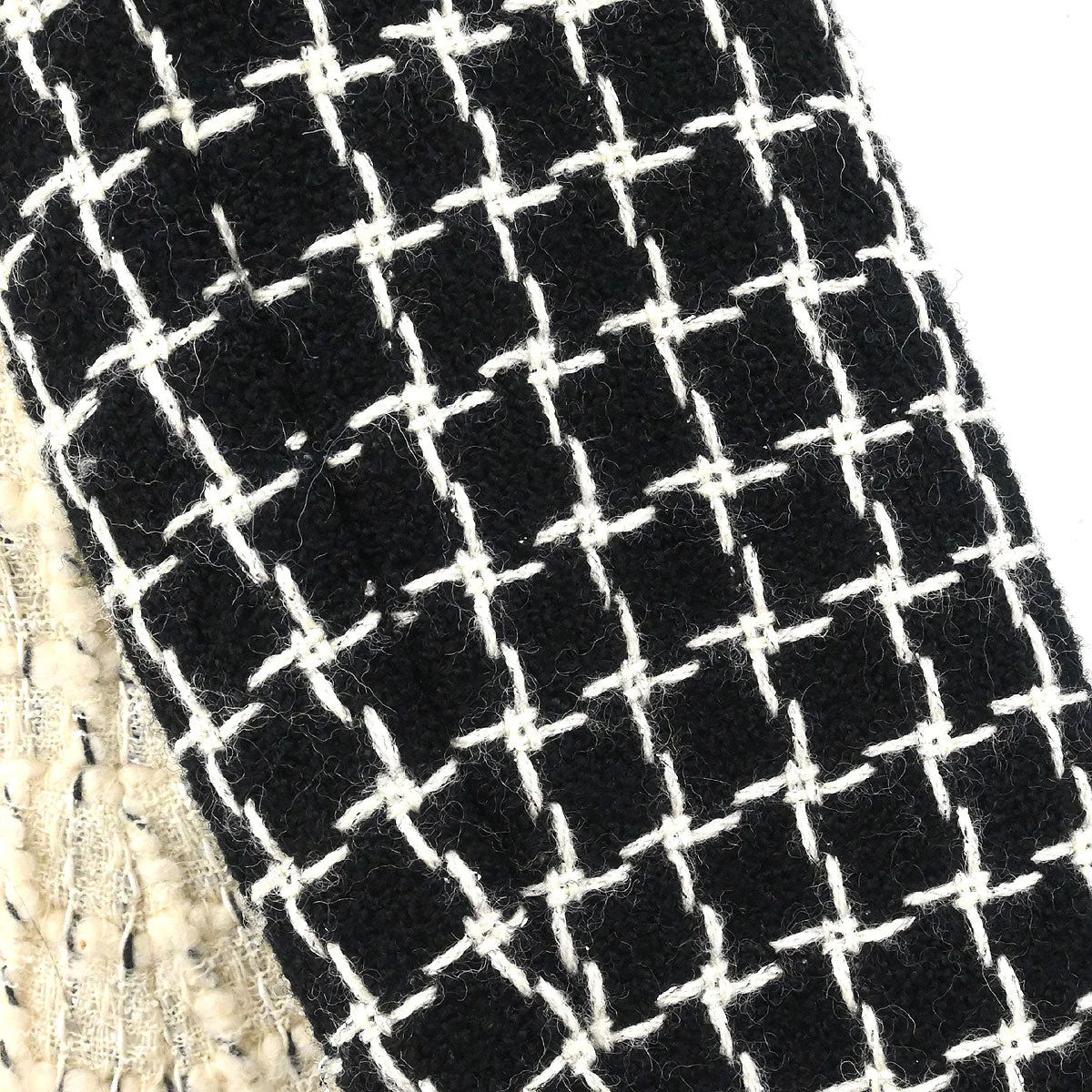 Chanel 2017 Single Breasted Tweed Jacket Ivory #38 - Image 5