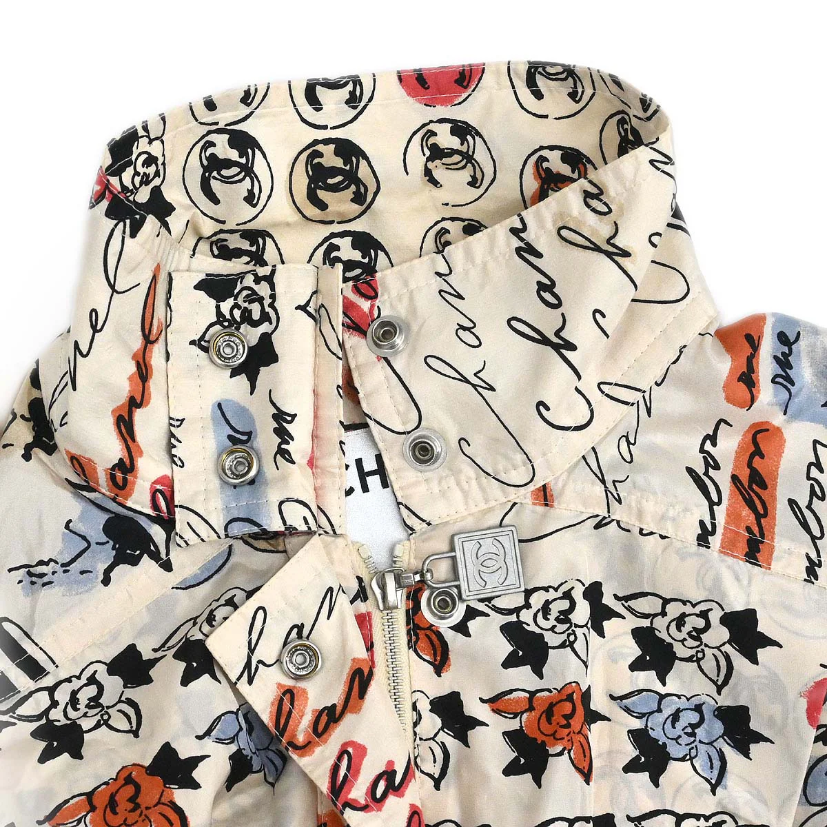 Chanel 2006 Mademoiselle Pattern Silk Jacket - Image 11
