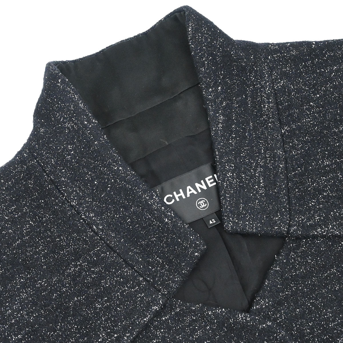 Chanel 2018 Single Breasted Jacket Black #42 - Image 4