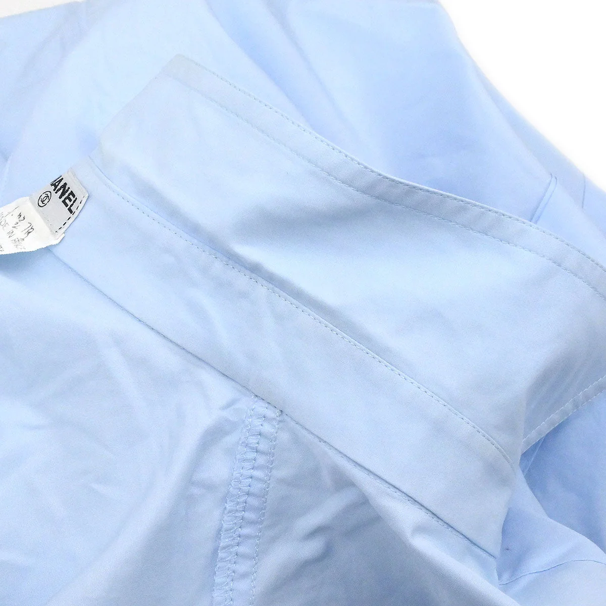 Chanel 1997 Blouse Shirt Blue #40 - Image 15