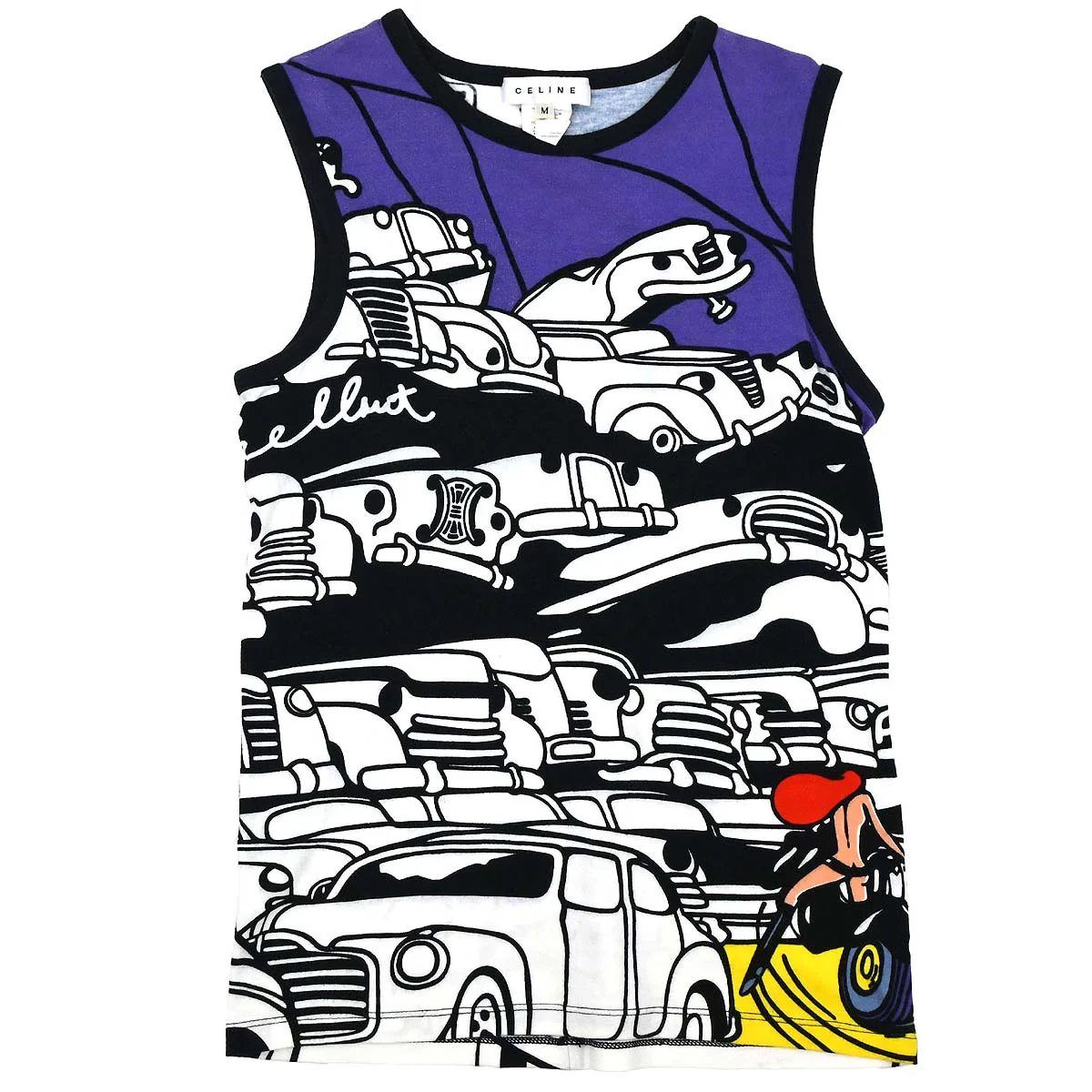 Celine Sleeveless Tank Top White #M