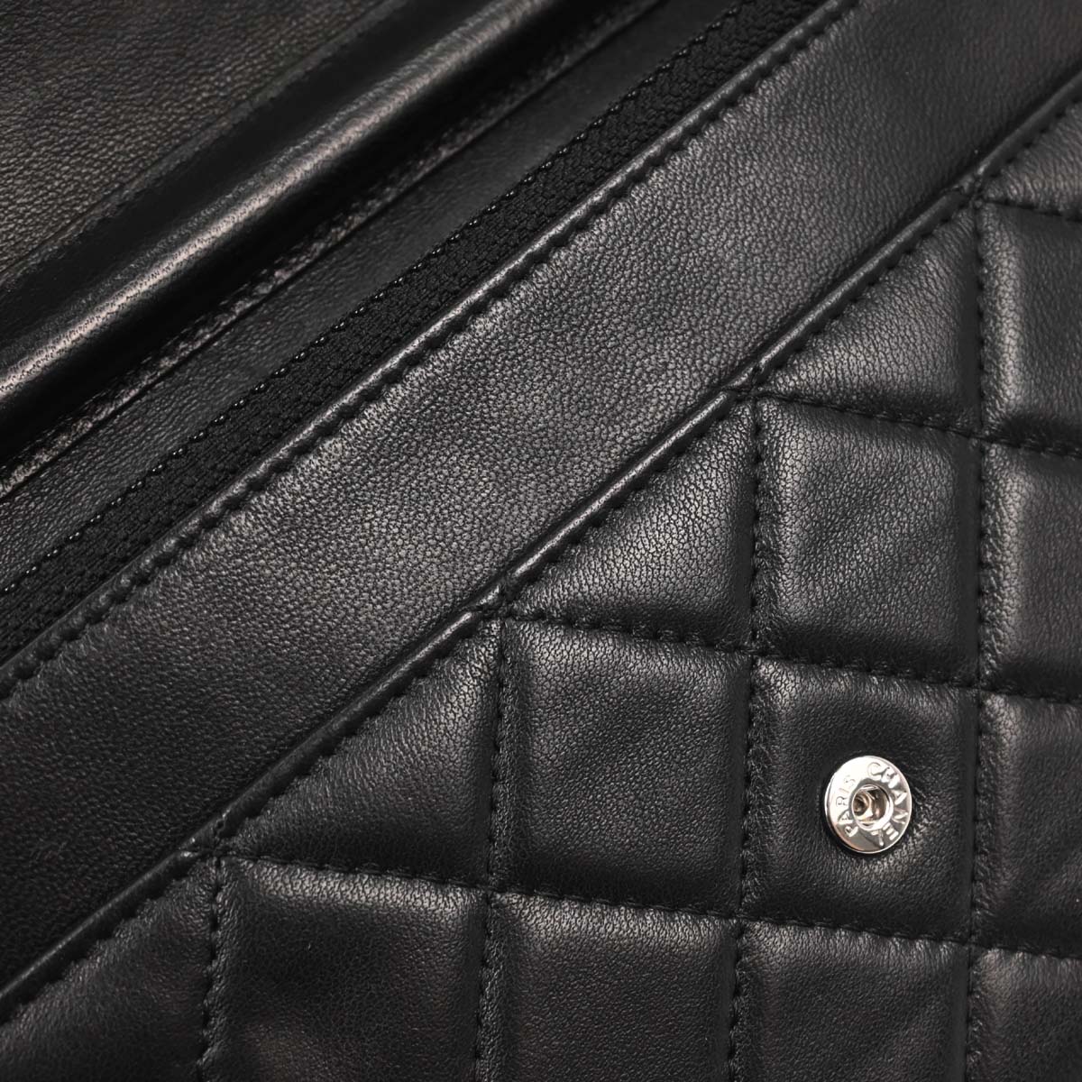 Chanel Black Lambskin Classic WOC Wallet on Chain Bag - Image 17