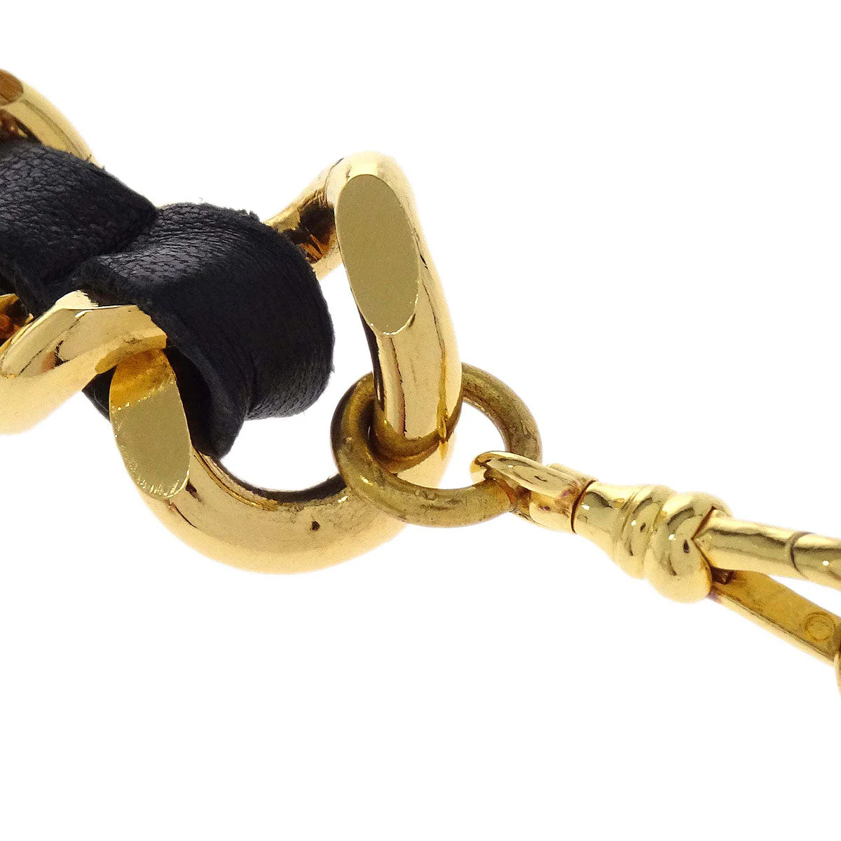 Chanel Chain Belt Medallion Gold Black Small Good - Image 4