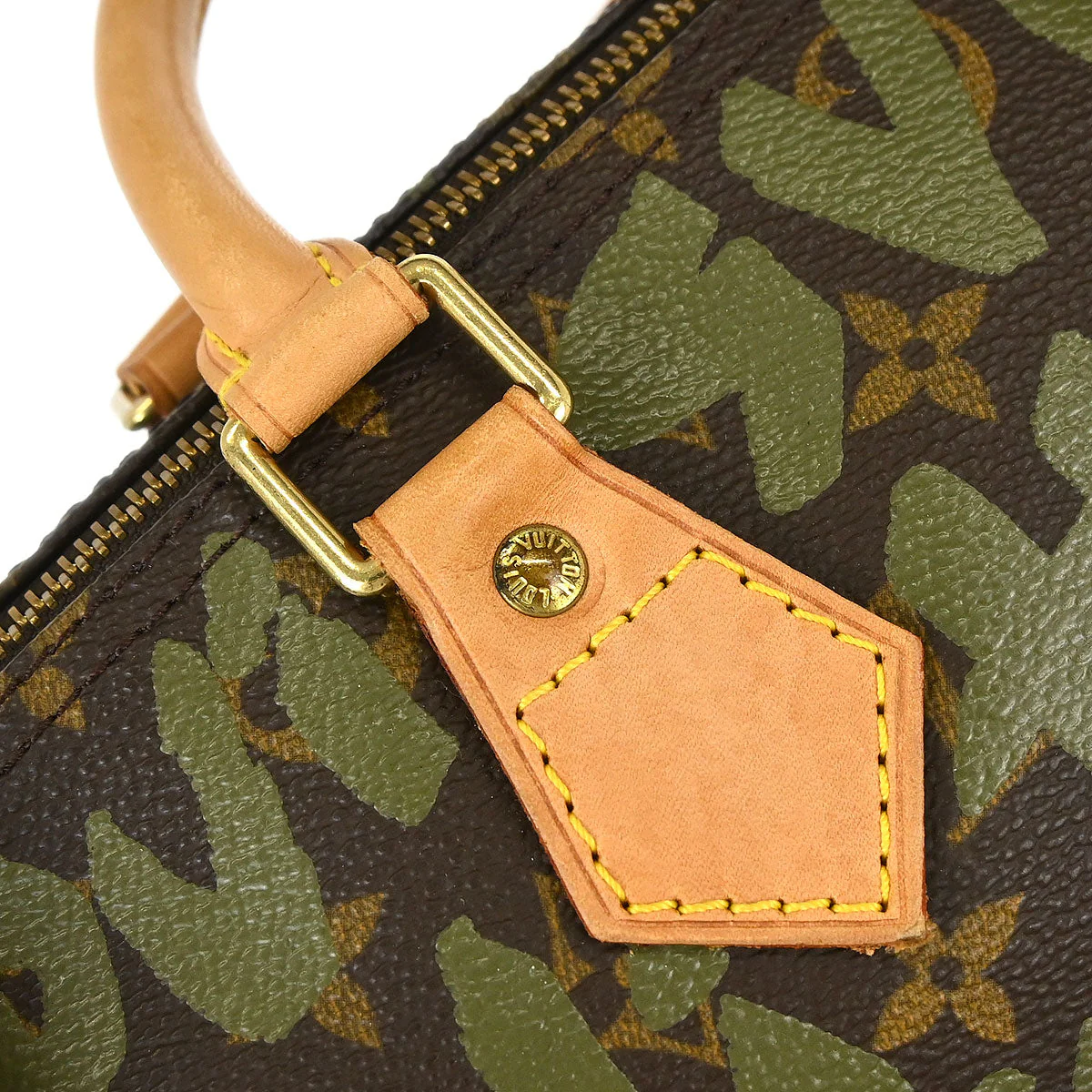 Louis Vuitton Khaki Monogram Graffiti Speedy 30 Handbag M92194 - Image 12