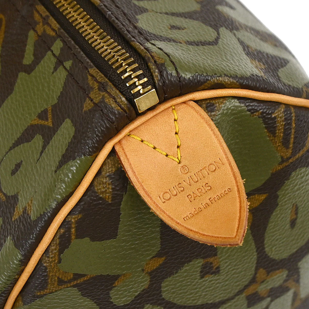 Louis Vuitton Khaki Monogram Graffiti Speedy 30 Handbag M92194 - Image 13