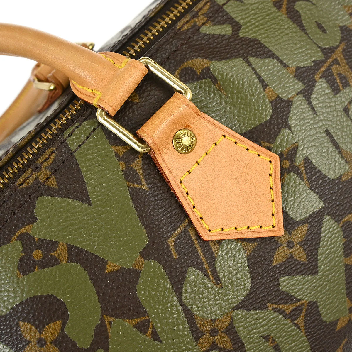 Louis Vuitton Khaki Monogram Graffiti Speedy 30 Handbag M92194 - Image 8