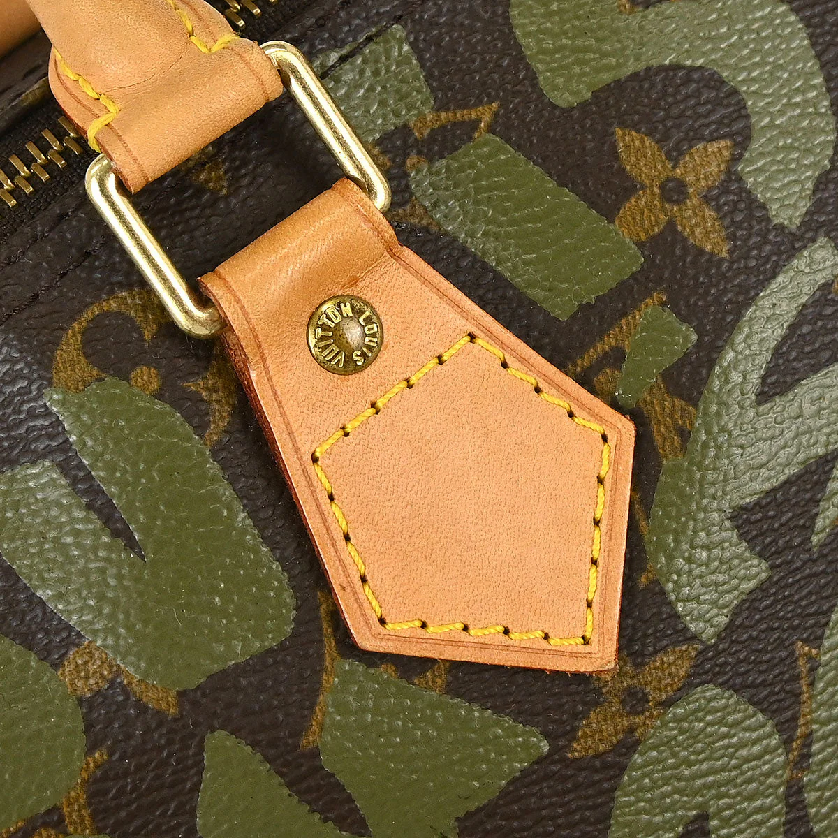 Louis Vuitton Khaki Monogram Graffiti Speedy 30 Handbag M92194 - Image 9