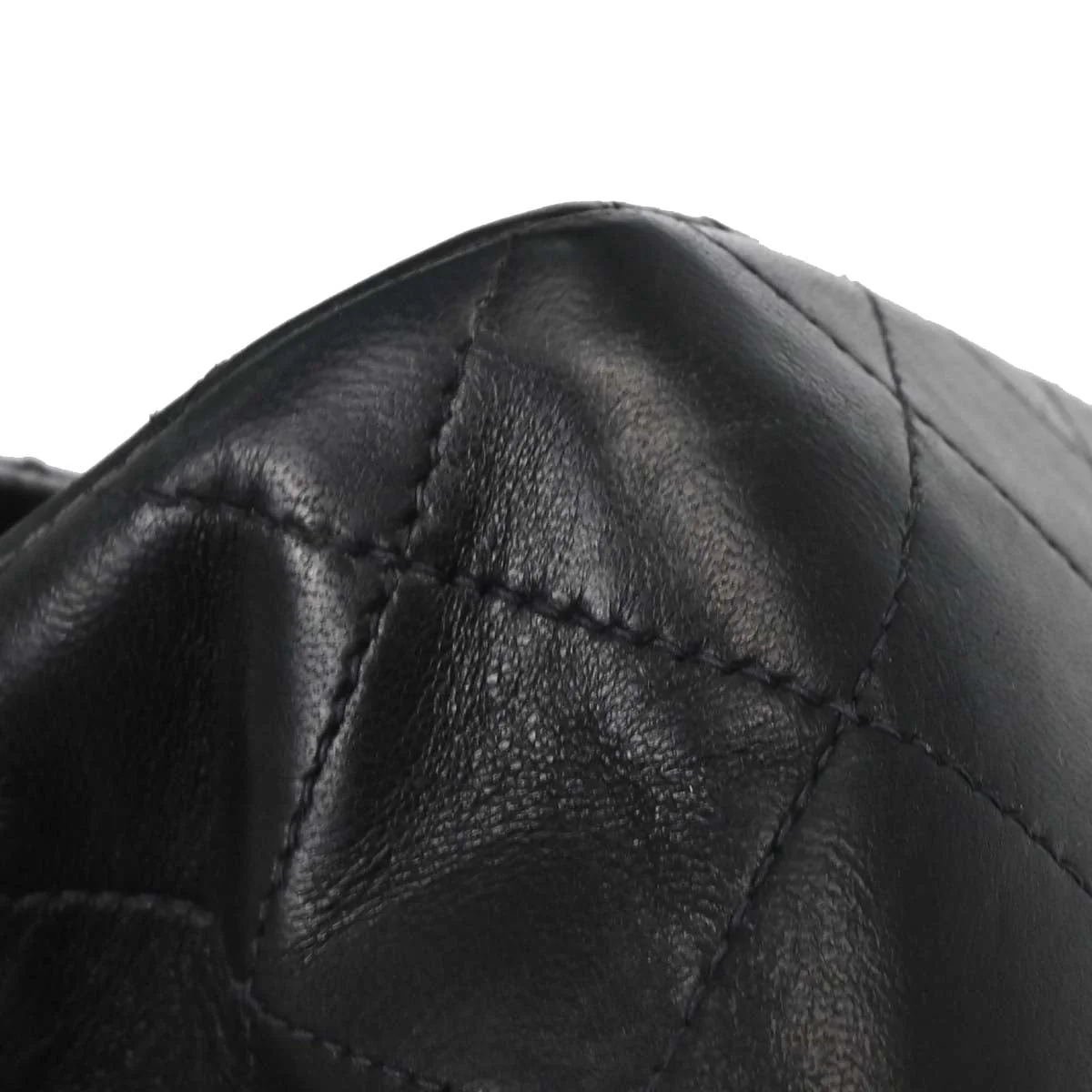 Chanel 1996-1997 Black Lambskin Small Classic Double Flap Shoulder Bag - Image 10