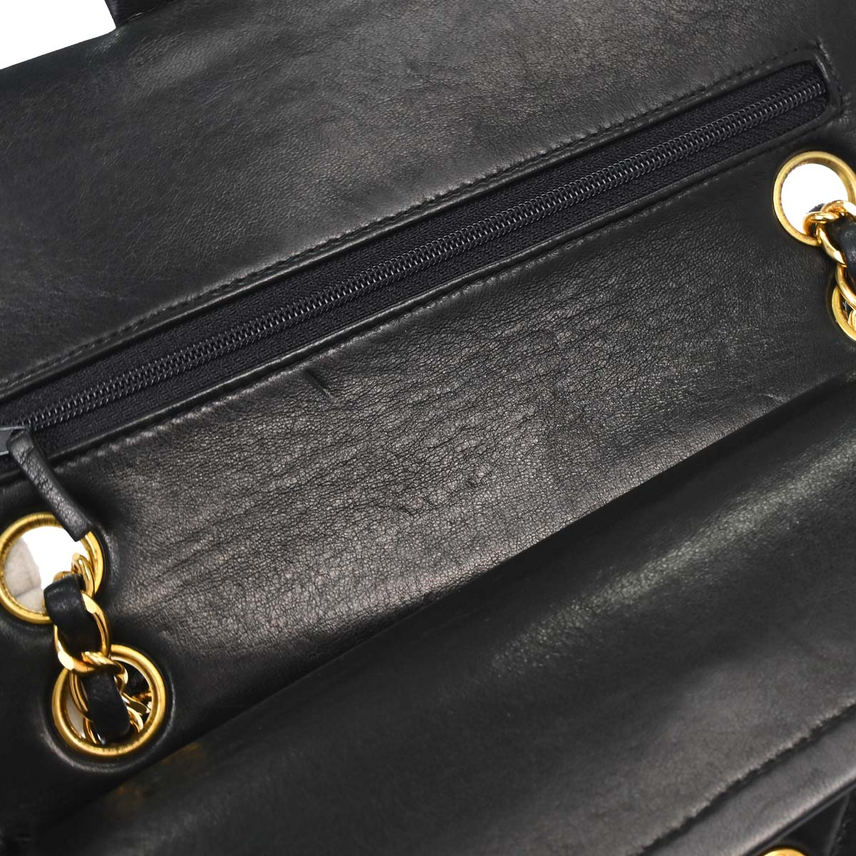 Chanel 1996-1997 Black Lambskin Small Classic Double Flap Shoulder Bag - Image 15