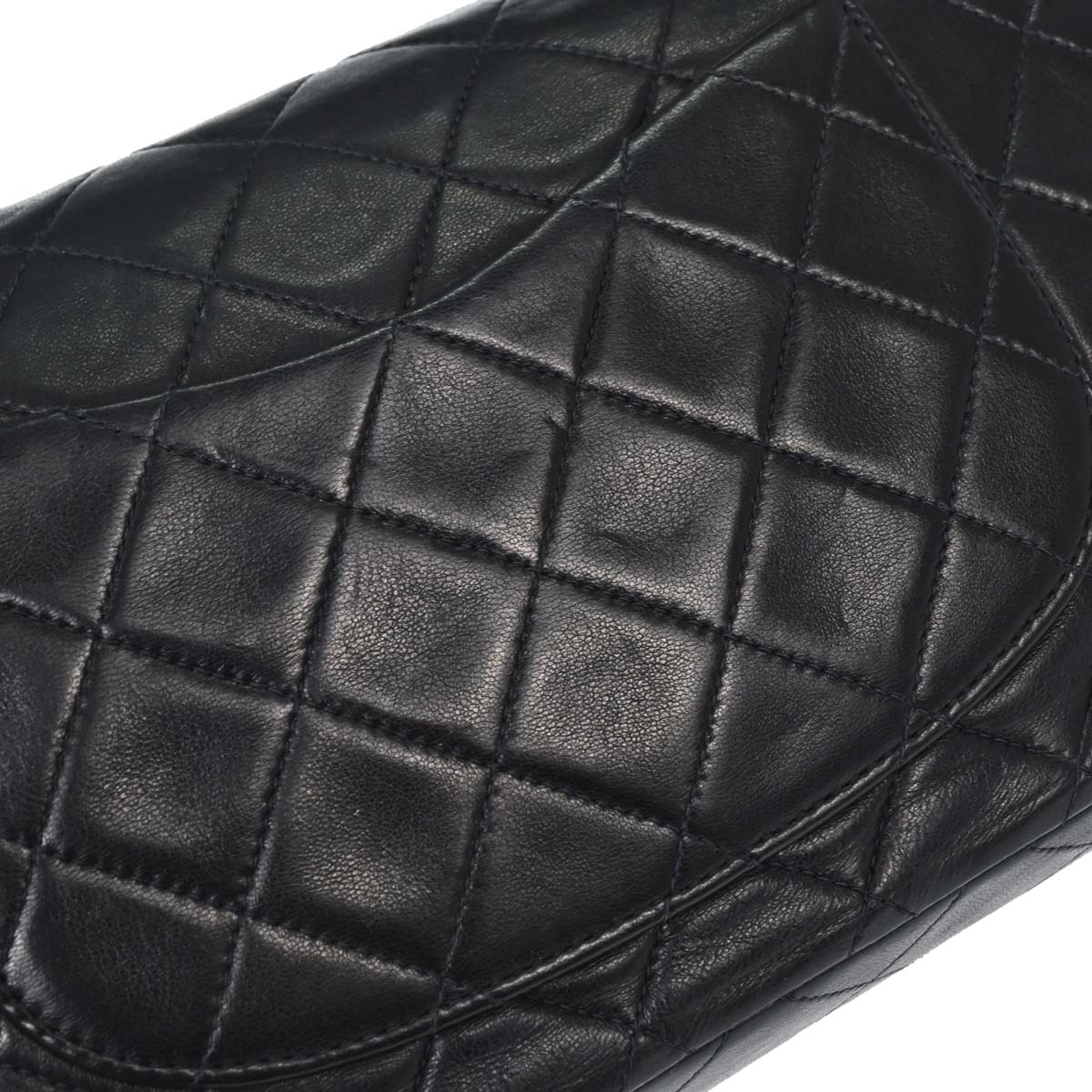 Chanel 1996-1997 Black Lambskin Small Classic Double Flap Shoulder Bag - Image 7
