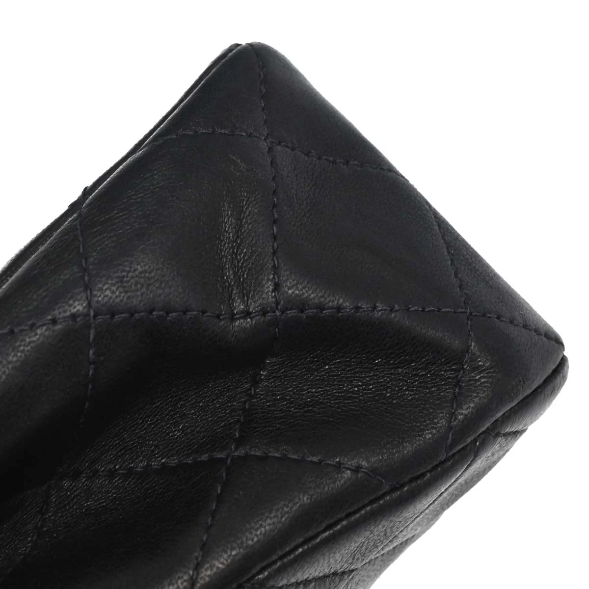 Chanel 1996-1997 Black Lambskin Small Classic Double Flap Shoulder Bag - Image 9