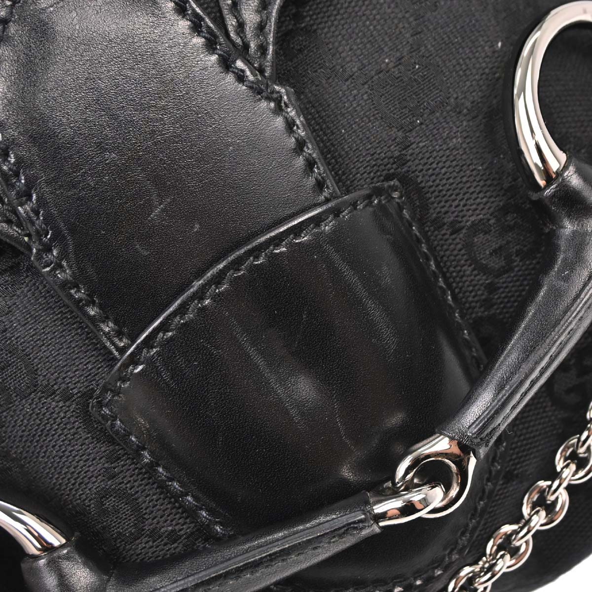 Gucci Black Horsebit GG Handbag - Image 11