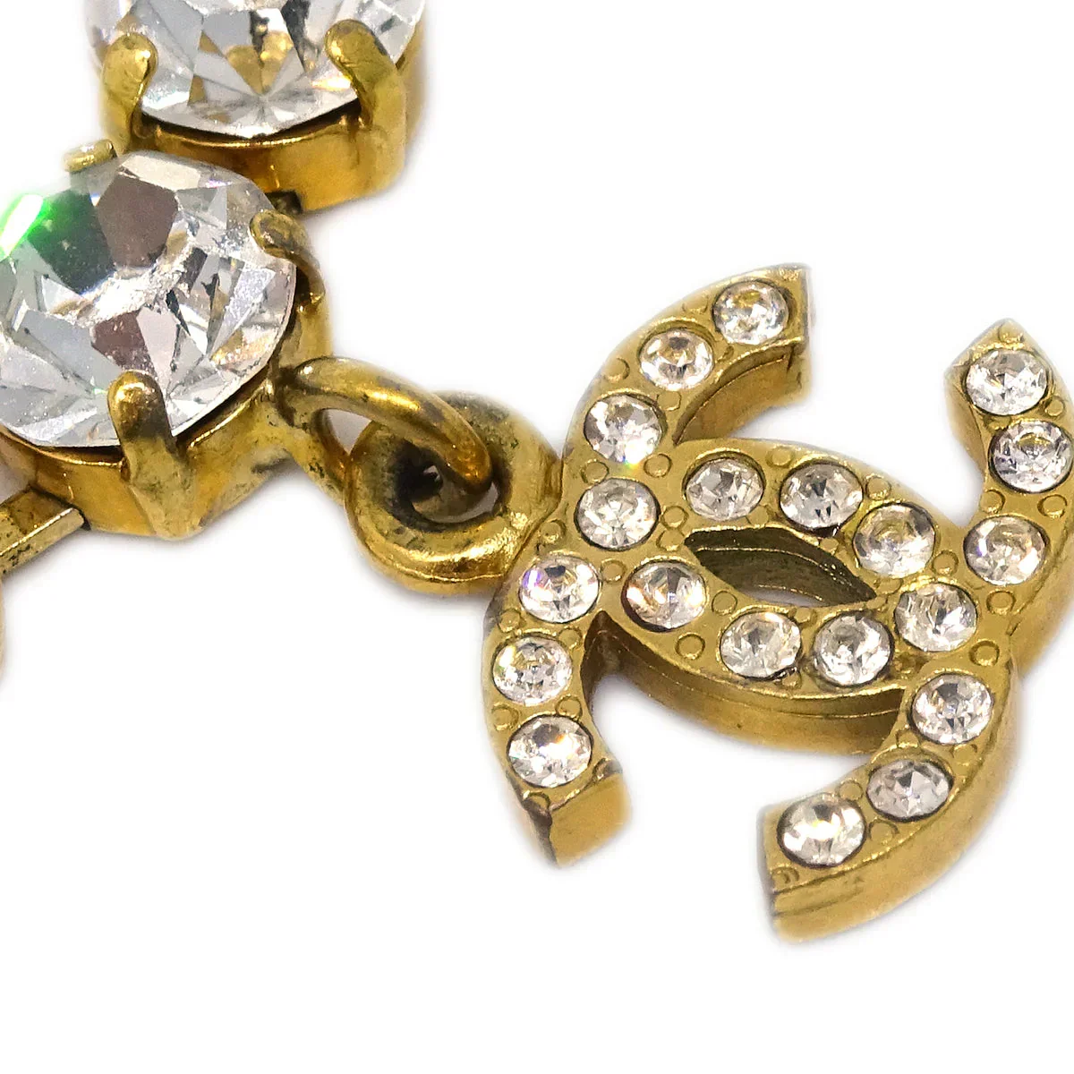 Chanel Rhinestone Bracelet Gold 96P - Image 2