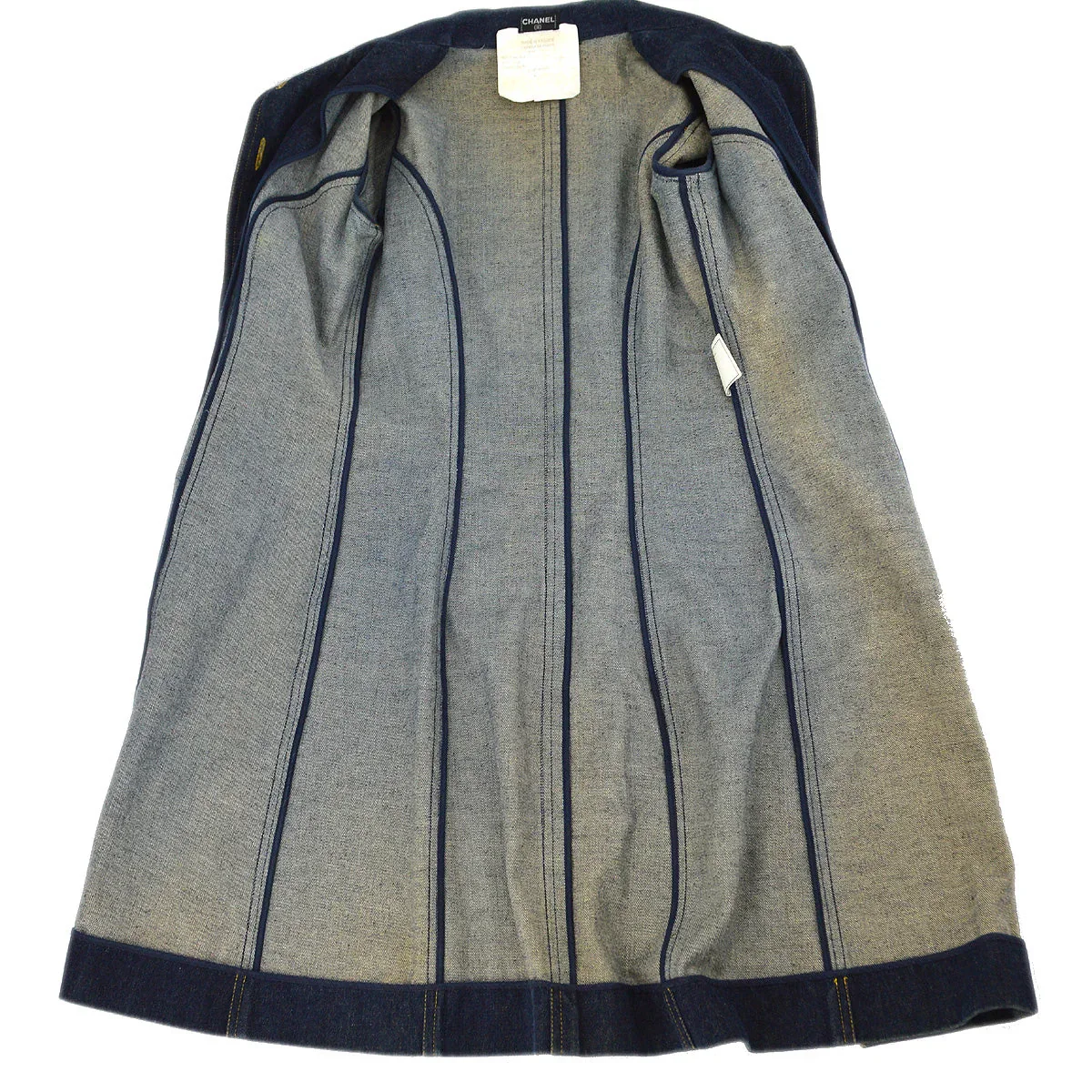 Chanel 1997 CC logo-buttons denim dress - Image 10