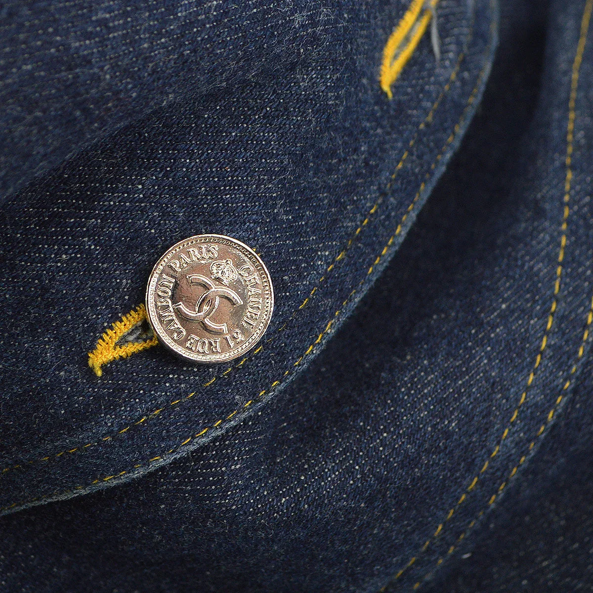 Chanel 1997 CC logo-buttons denim dress - Image 3