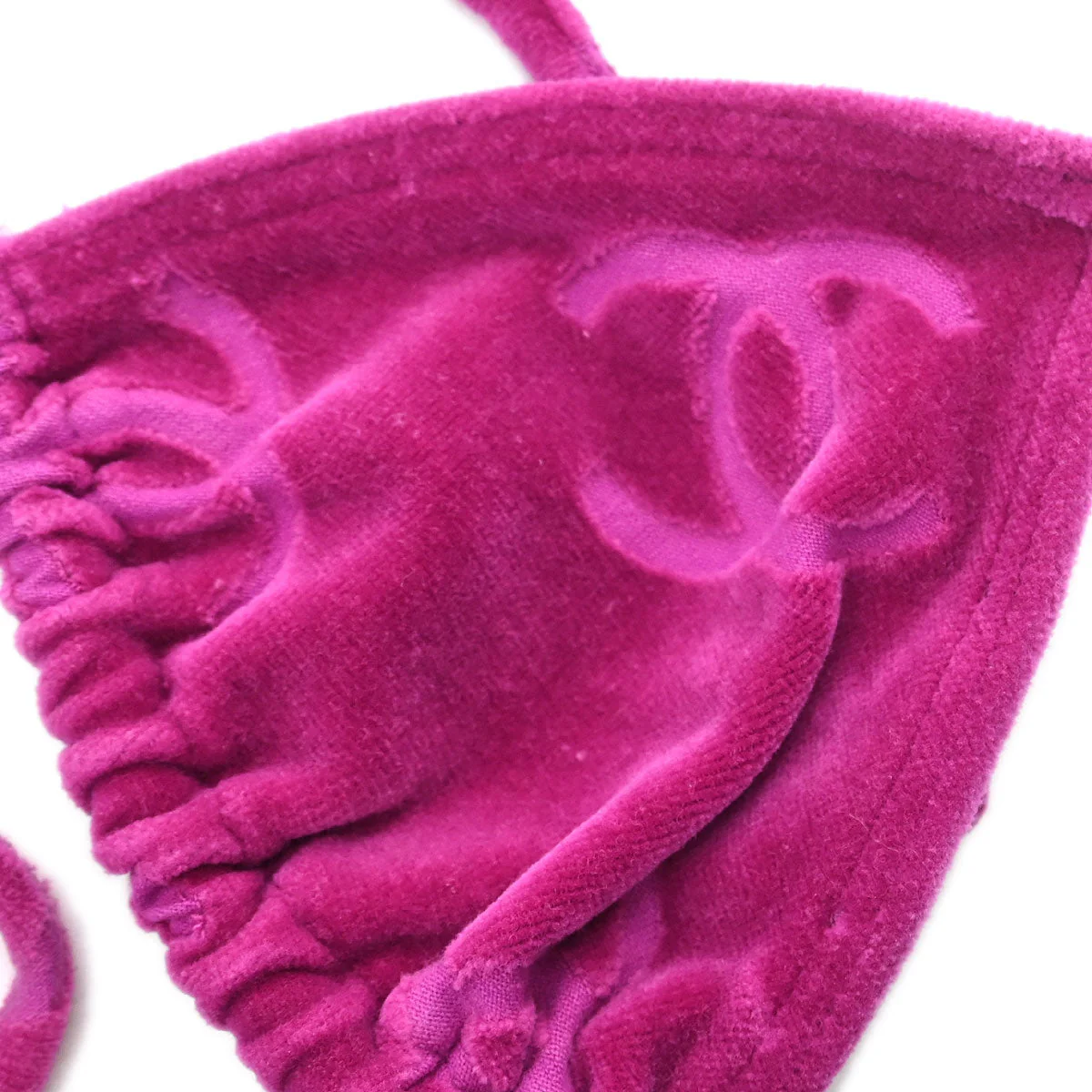Chanel Purple Pink Velvet Bikini Top #38 - Image 8