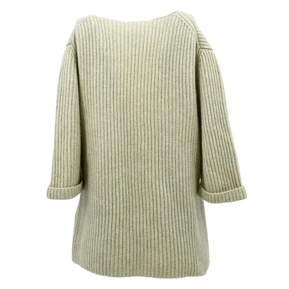 Chanel Logo Tag Scarf Sweater Gray 08C #38 - Image 2
