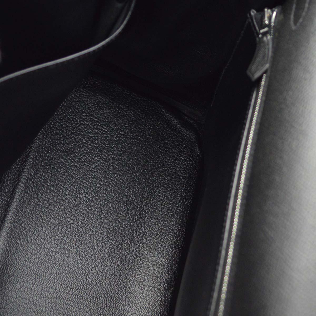 Hermes 2005 Black Epsom Kelly 32 Retourne 2way Shoulder Handbag - Image 10