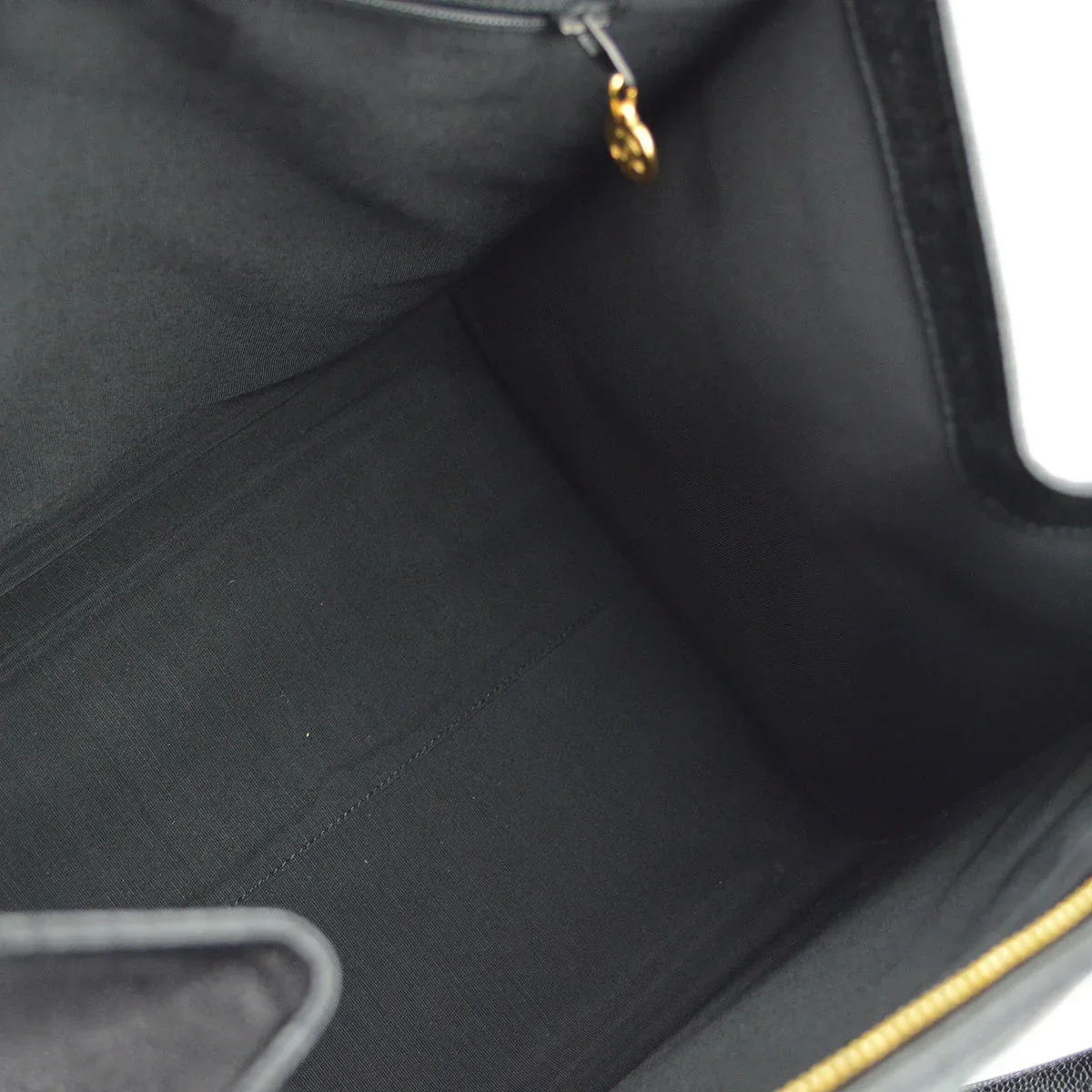 Chanel 1997-1999 Black Caviar Shoulder Tote Bag - Image 8
