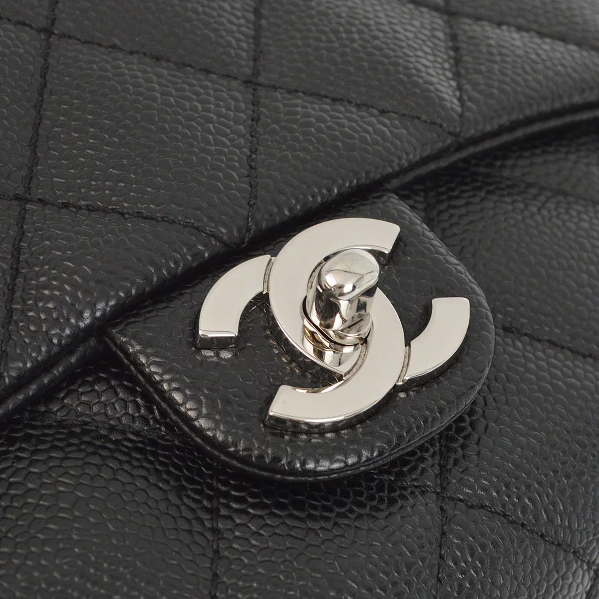 Chanel 2006-2008 Black Caviar Handbag - Image 3