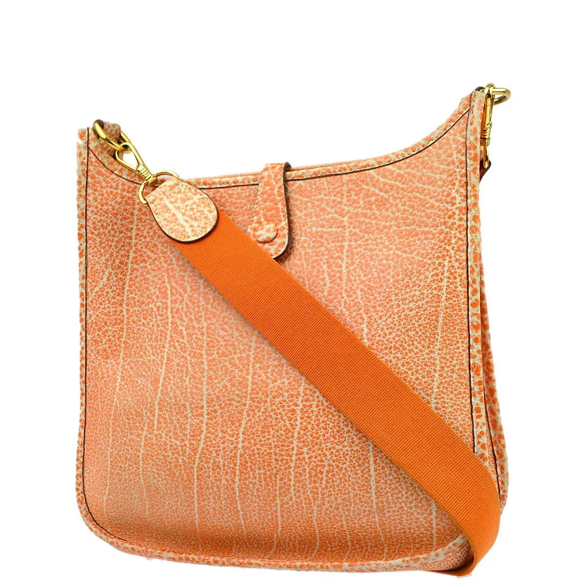 Hermes 2002 Orange Dalmatian Evelyne PM Shoulder Bag - Image 2