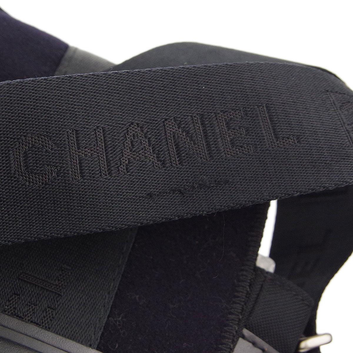 Chanel 2004-2005 Black Felt Nylon Sport Line 2way Shoulder Handbag - Image 11