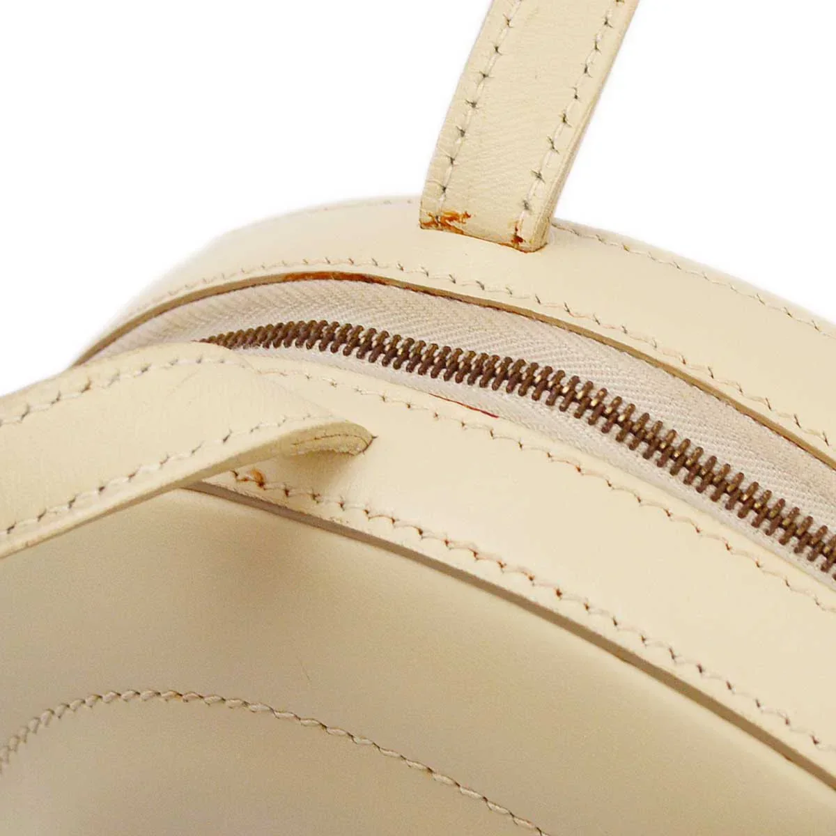 Hermes 1998 Ivory Box Calf Colimacon Handbag - Image 8