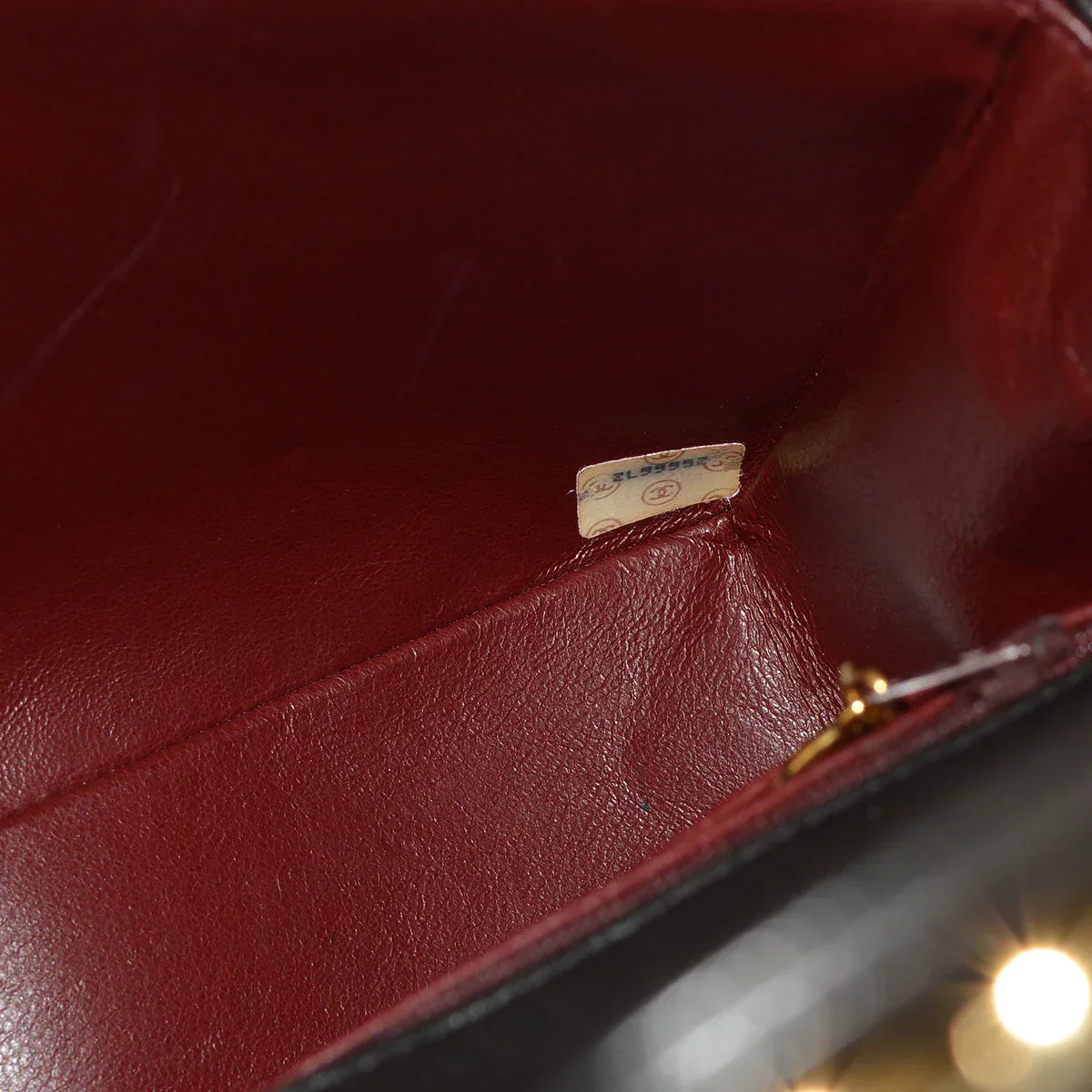 Chanel 1991-1994 Black Lambskin Mademoiselle Single Flap Shoulder Bag - Image 9