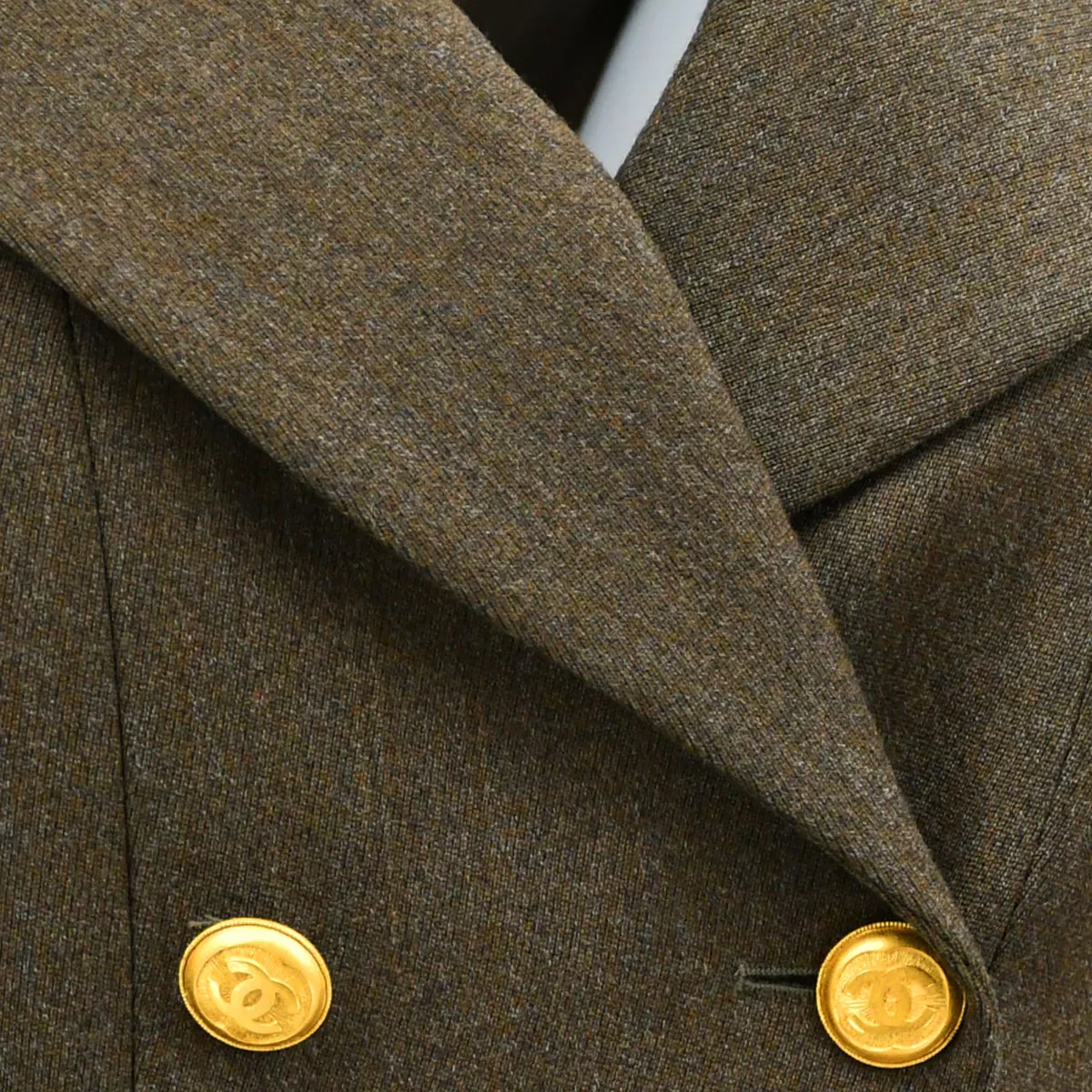 Chanel Setup Suit Jacket Skirt Brown 96A #40 - Image 3
