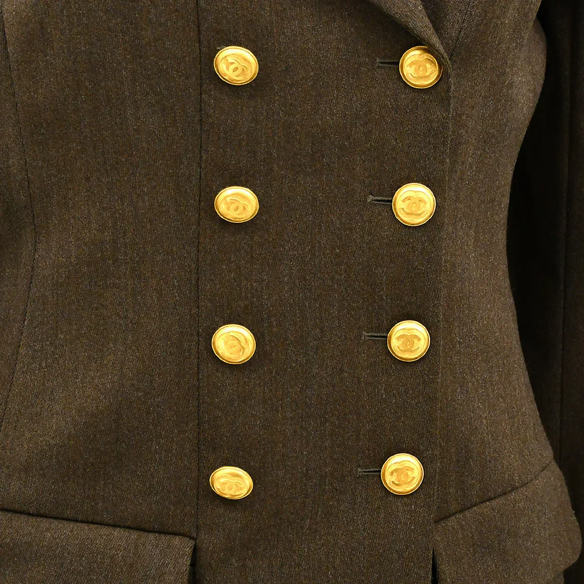 Chanel Setup Suit Jacket Skirt Brown 96A #40 - Image 4