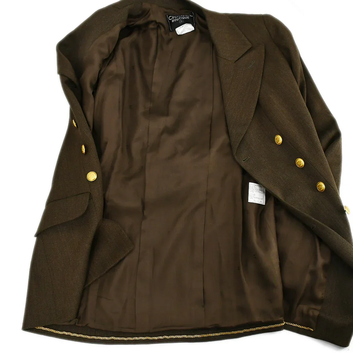 Chanel Setup Suit Jacket Skirt Brown 96A #40 - Image 7