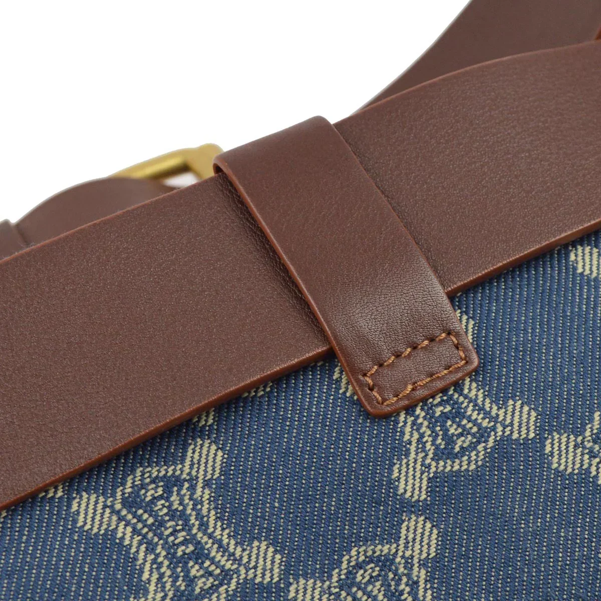 Celine Blue Denim Macadam Belt Bum Bag - Image 5