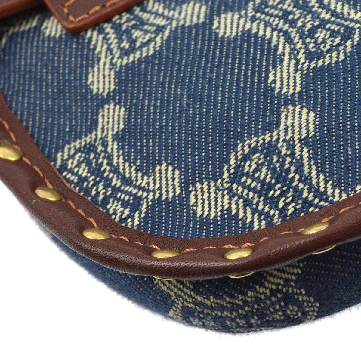 Celine Blue Denim Macadam Belt Bum Bag - Image 6