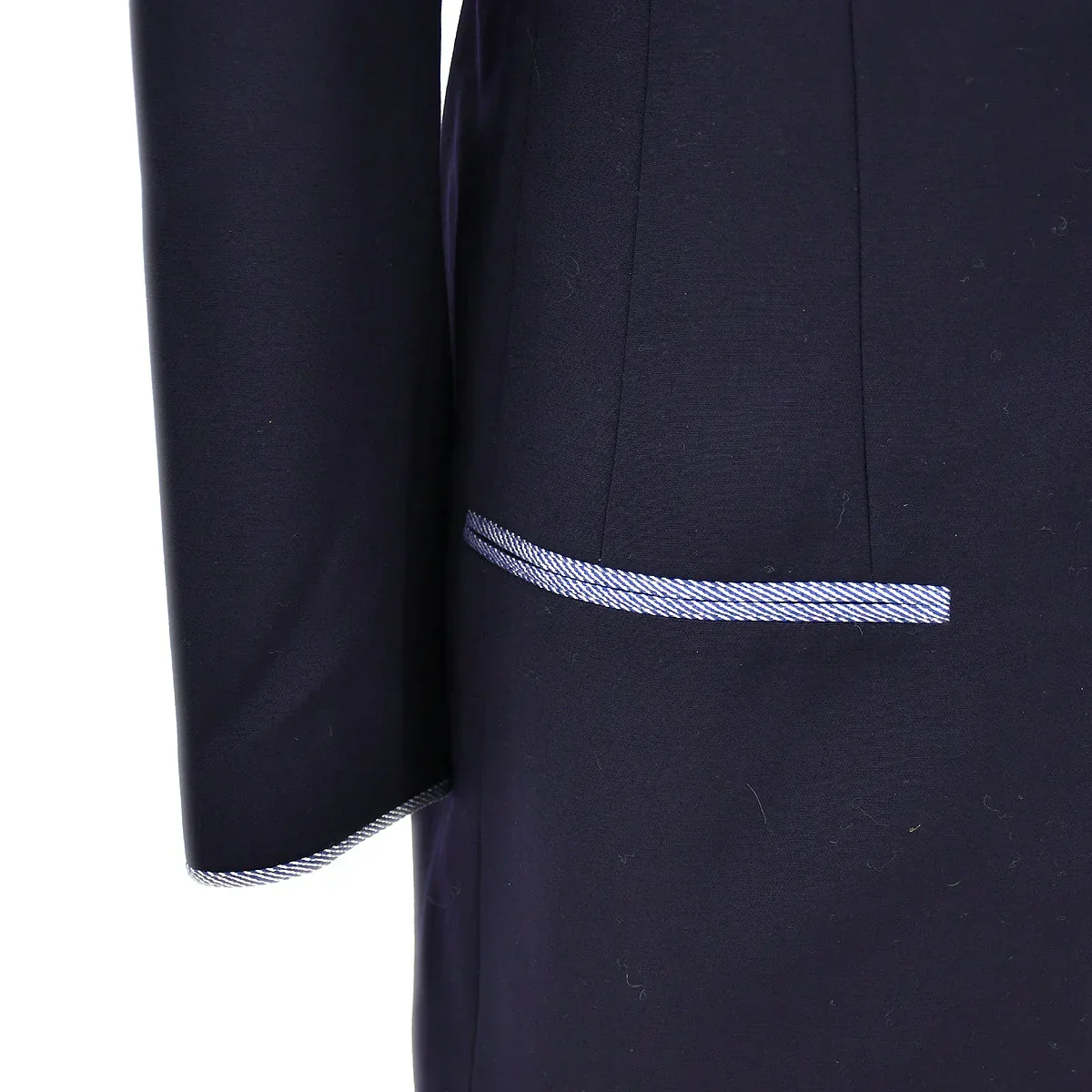 Chanel Single Breasted Jacket Navy 96P #34 - Image 6