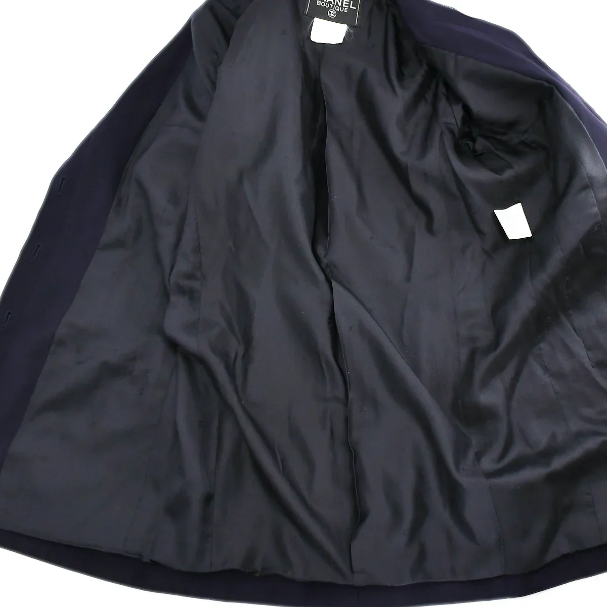 Chanel Single Breasted Jacket Navy 96P #34 - Image 7