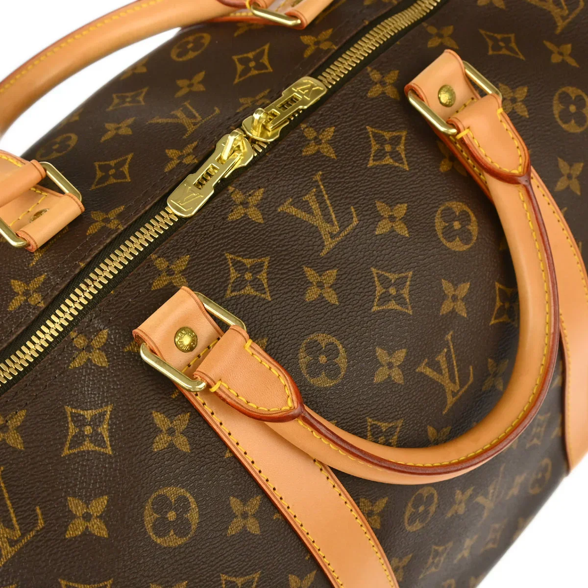 Louis Vuitton 2002 Monogram Keepall 60 Duffle Handbag M41422 - Image 4