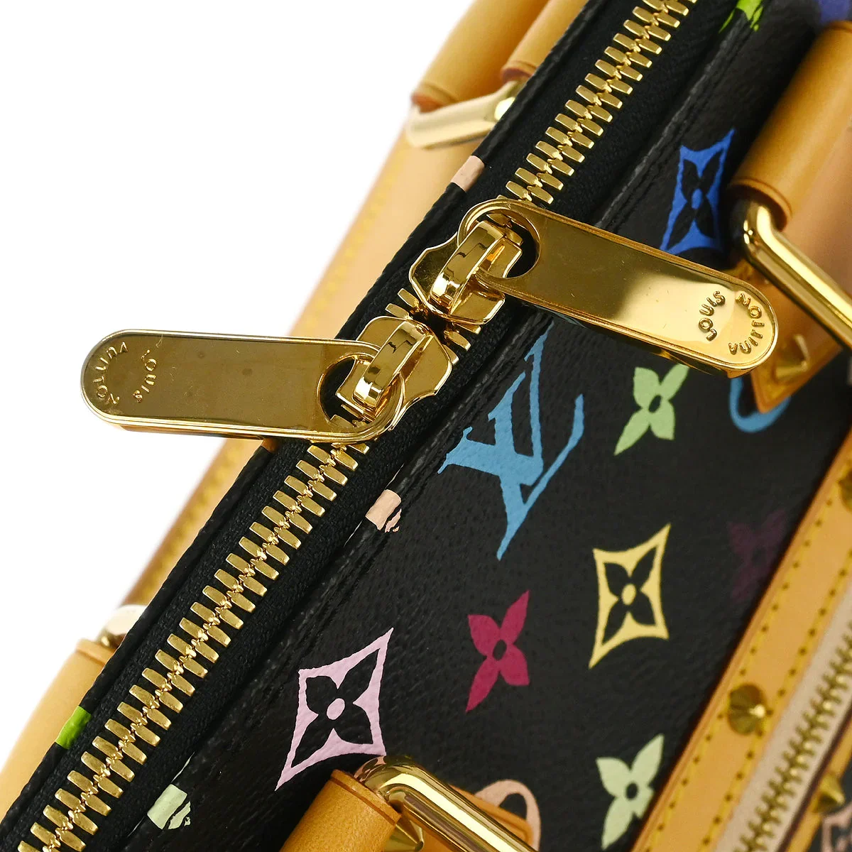 Louis Vuitton 2007 Black Monogram Multicolor Alma Handbag M92646 - Image 5