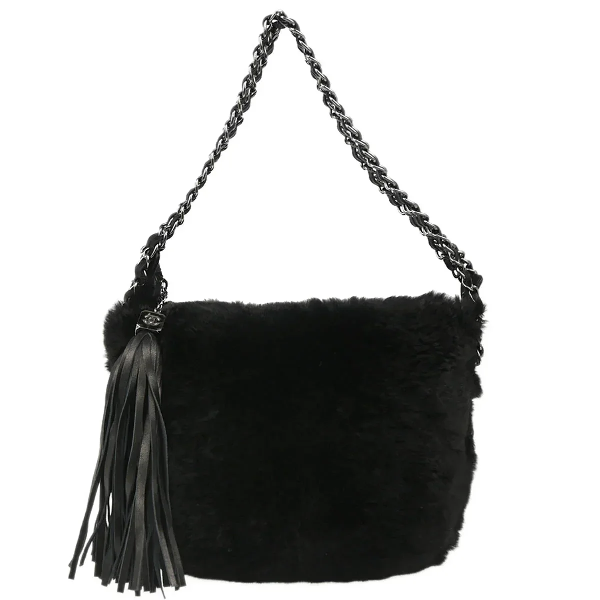 Chanel 2005-2006 Rabbit Fur Chain Handbag