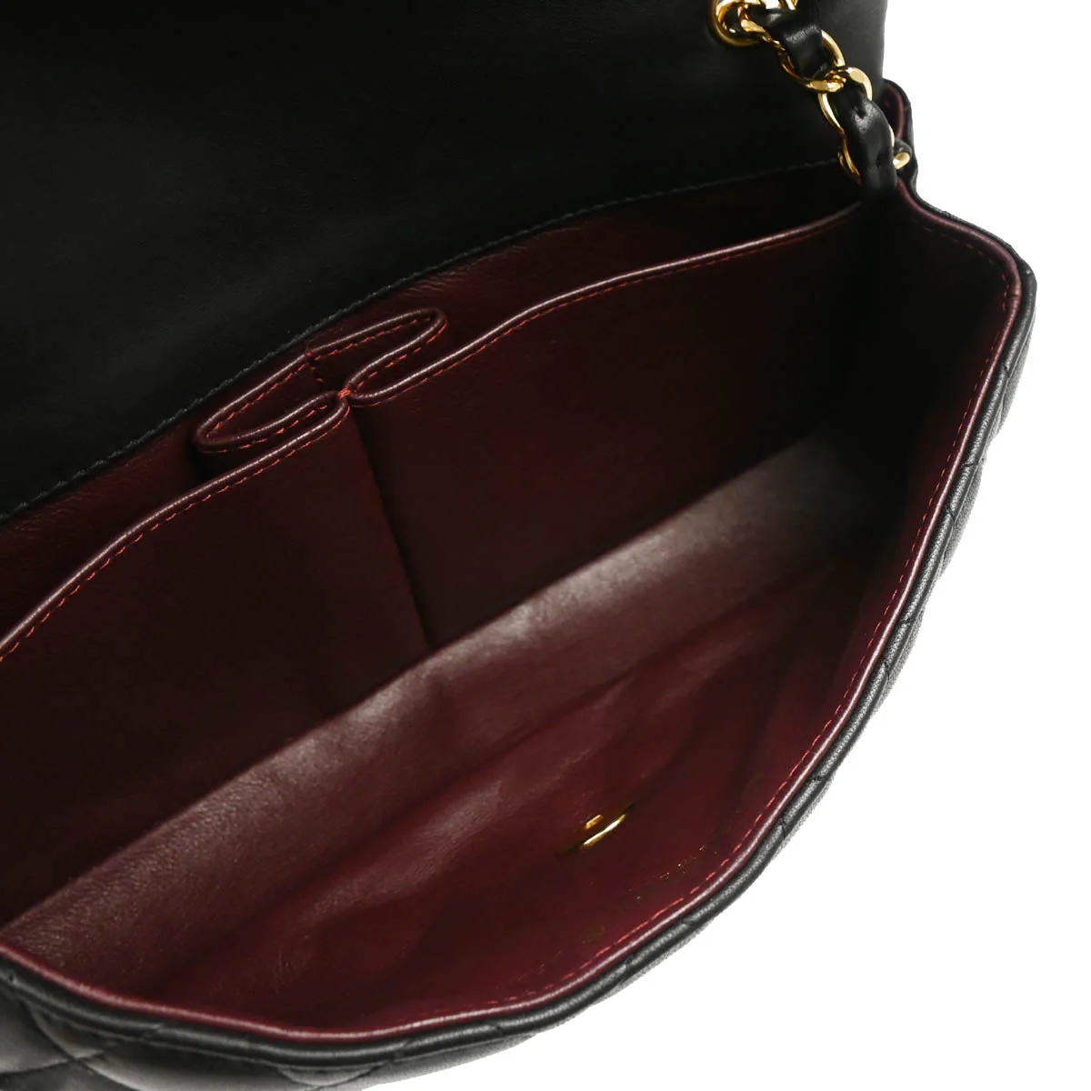 Chanel 2010-2011 Black Lambskin East West Shoulder Bag - Image 4