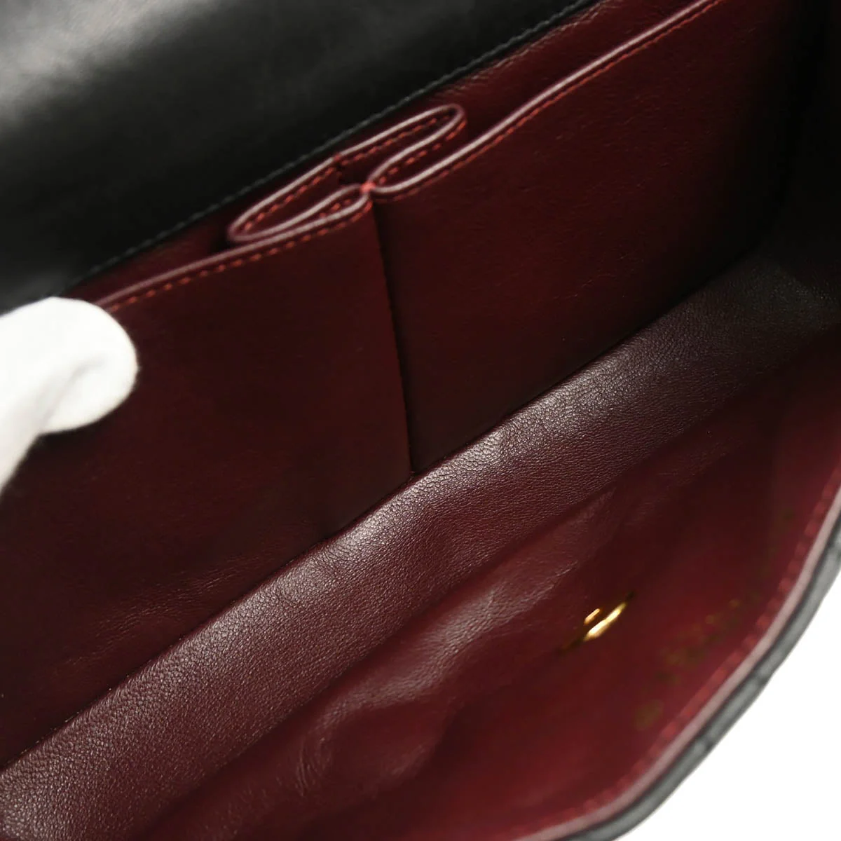 Chanel 2010-2011 Black Lambskin East West Shoulder Bag - Image 9